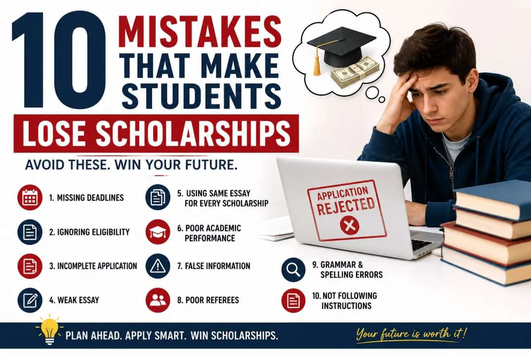 10 Mistakes That Make Students Lose Scholarships in 2026